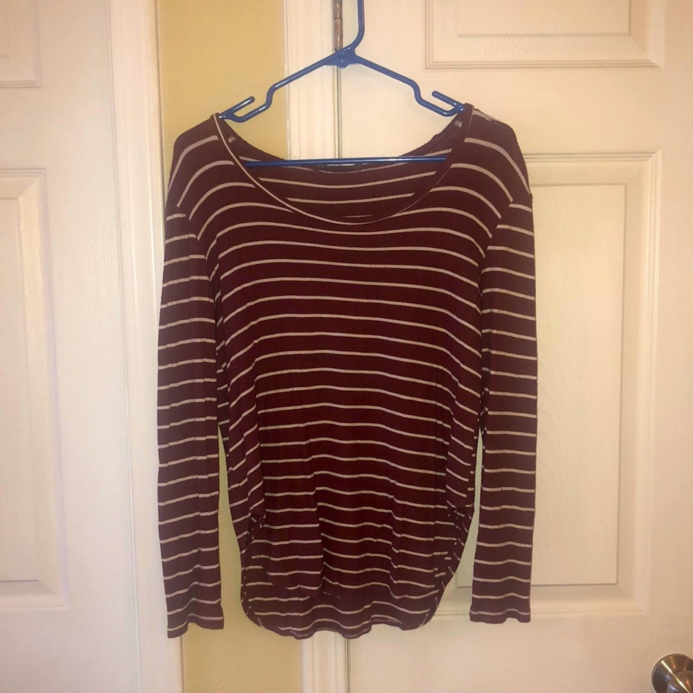 FINAL TOUCH Scoop Neck Waffle-Knit Sweater